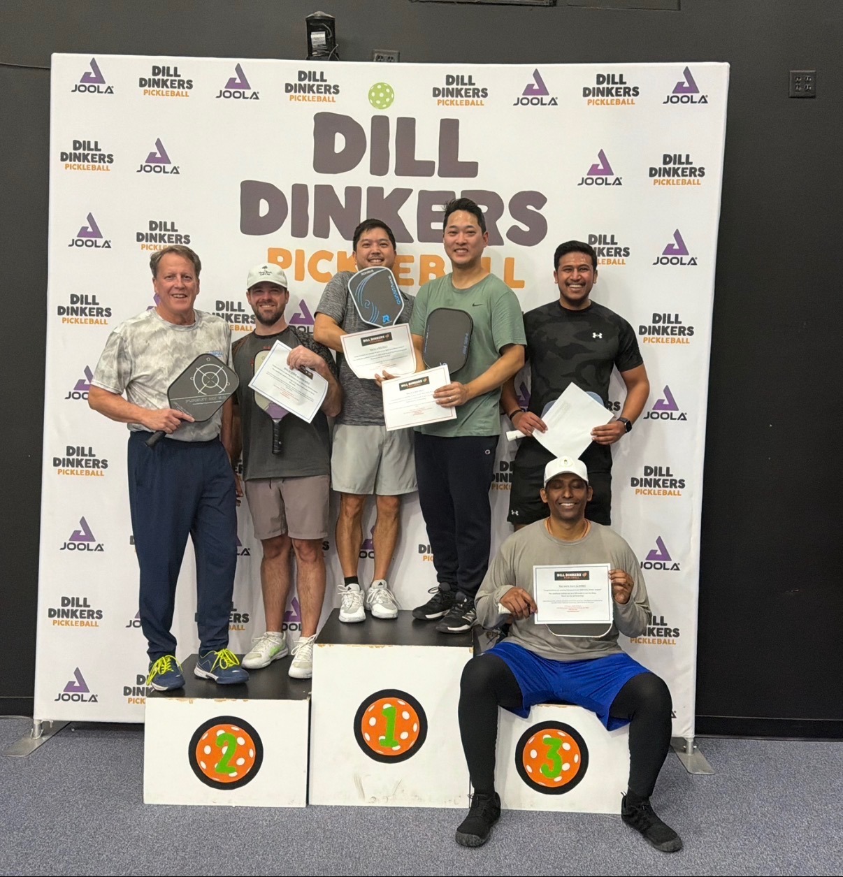 Tournament winners on the podium