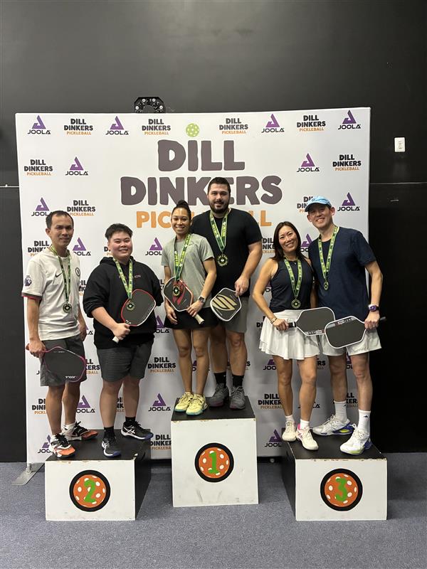 Tournament winners on the podium